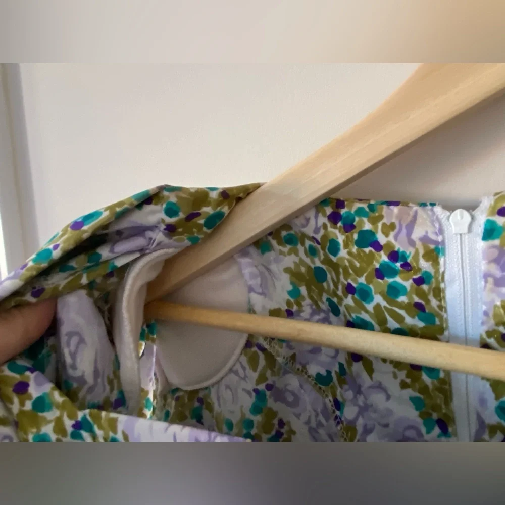 Vintage floral micropleated midi dress - Picture 8 of 15